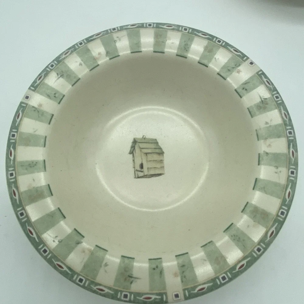 Pfaltzgraff Naturewood Deep Rimmed Soup Cereal Bowls 7 1/4